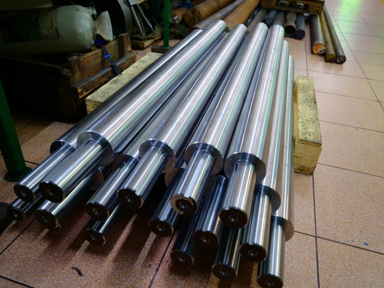 Rolls sanded and hardened as final products